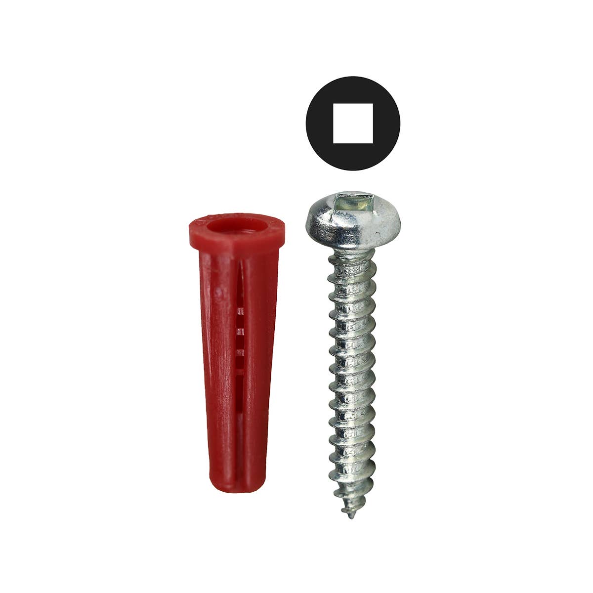 Dottie K14CDD Dottie #12 Red Conical Anchor Kit w/ Pan Head Square Drive Screws K14CDD
