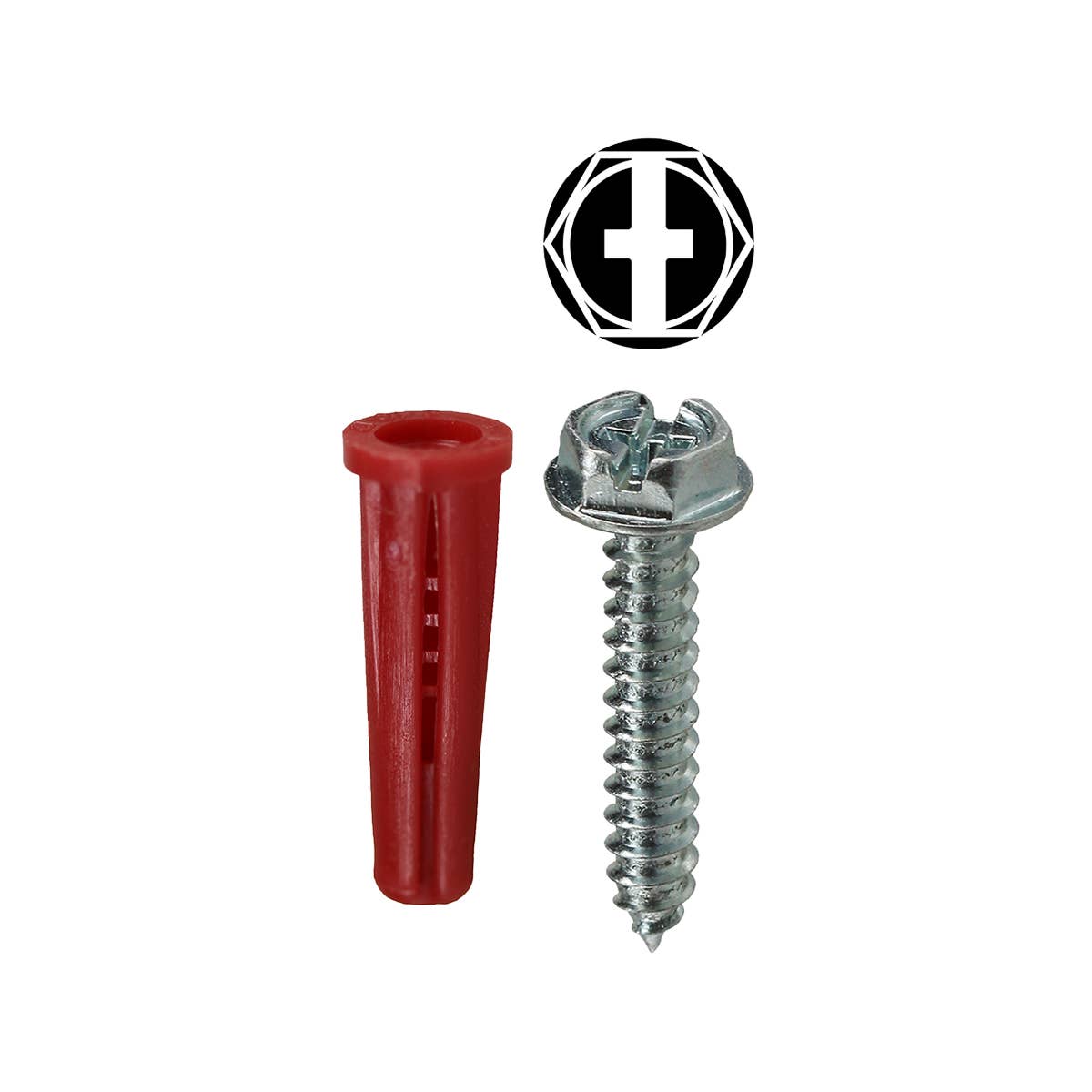 Dottie K6HX Dottie #10 Red Conical Anchor Kit w/ Hex Head Combo Drive Screws K6HX