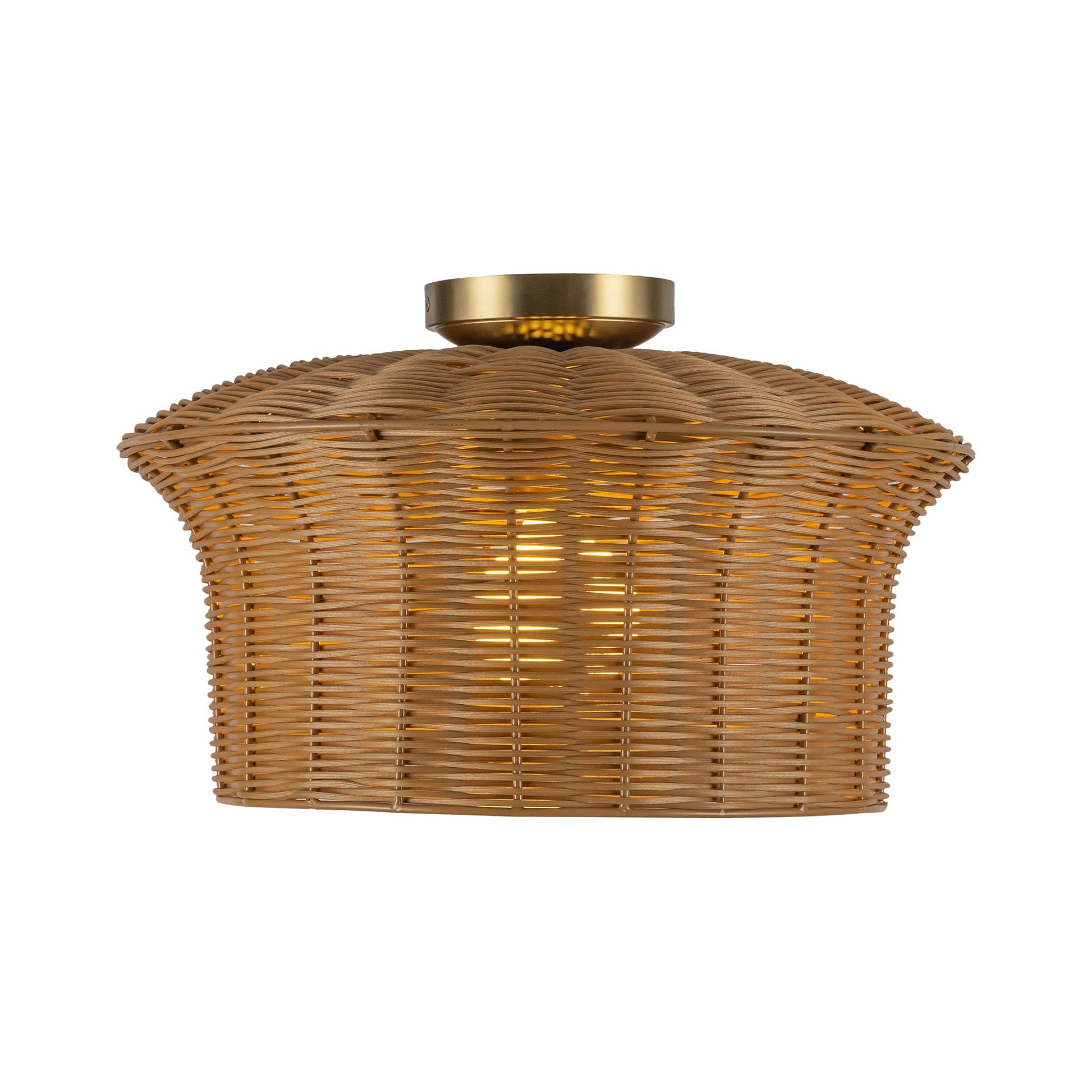 Alora Mood Kai brushed gold semi-flush mount SF641016BG