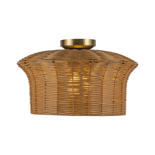 Alora Mood Kai brushed gold semi-flush mount SF641016BG