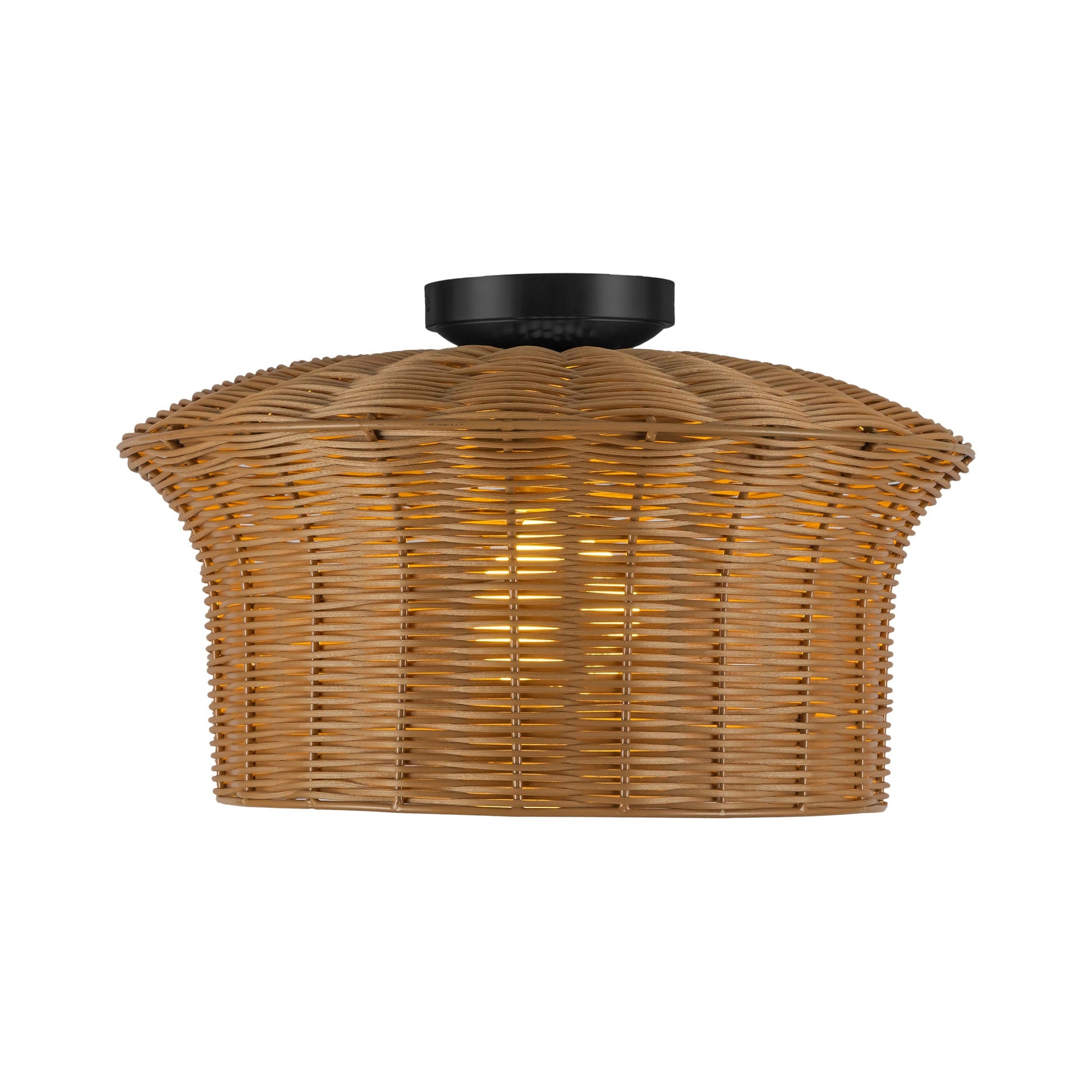 Alora Mood Kai matte black semi-flush mount SF641016MB