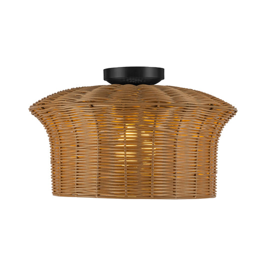 Alora Mood Kai matte black semi-flush mount SF641016MB