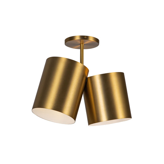 Kuzco Keiko brushed gold semi-flush mount SF58814-BG