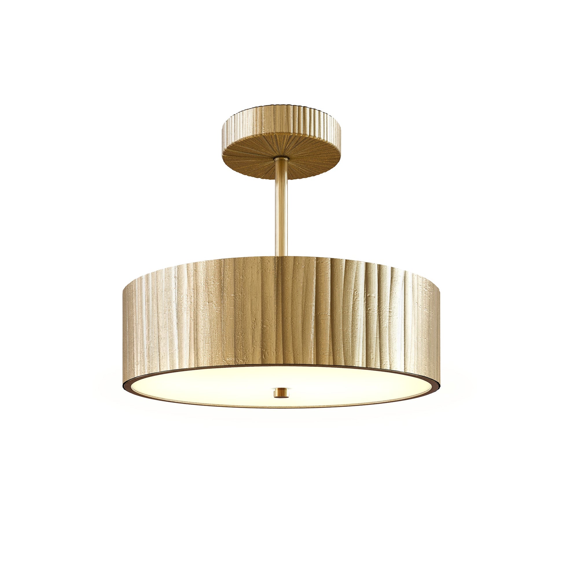 Alora Kensington vintage brass semi-flush mount SF361212VB