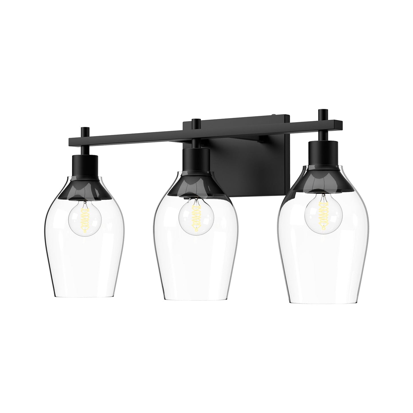 Alora Mood Kingsley clear glass vanity light VL538322MBCL