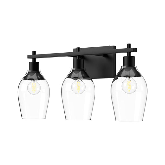 Alora Mood Kingsley clear glass vanity light VL538322MBCL