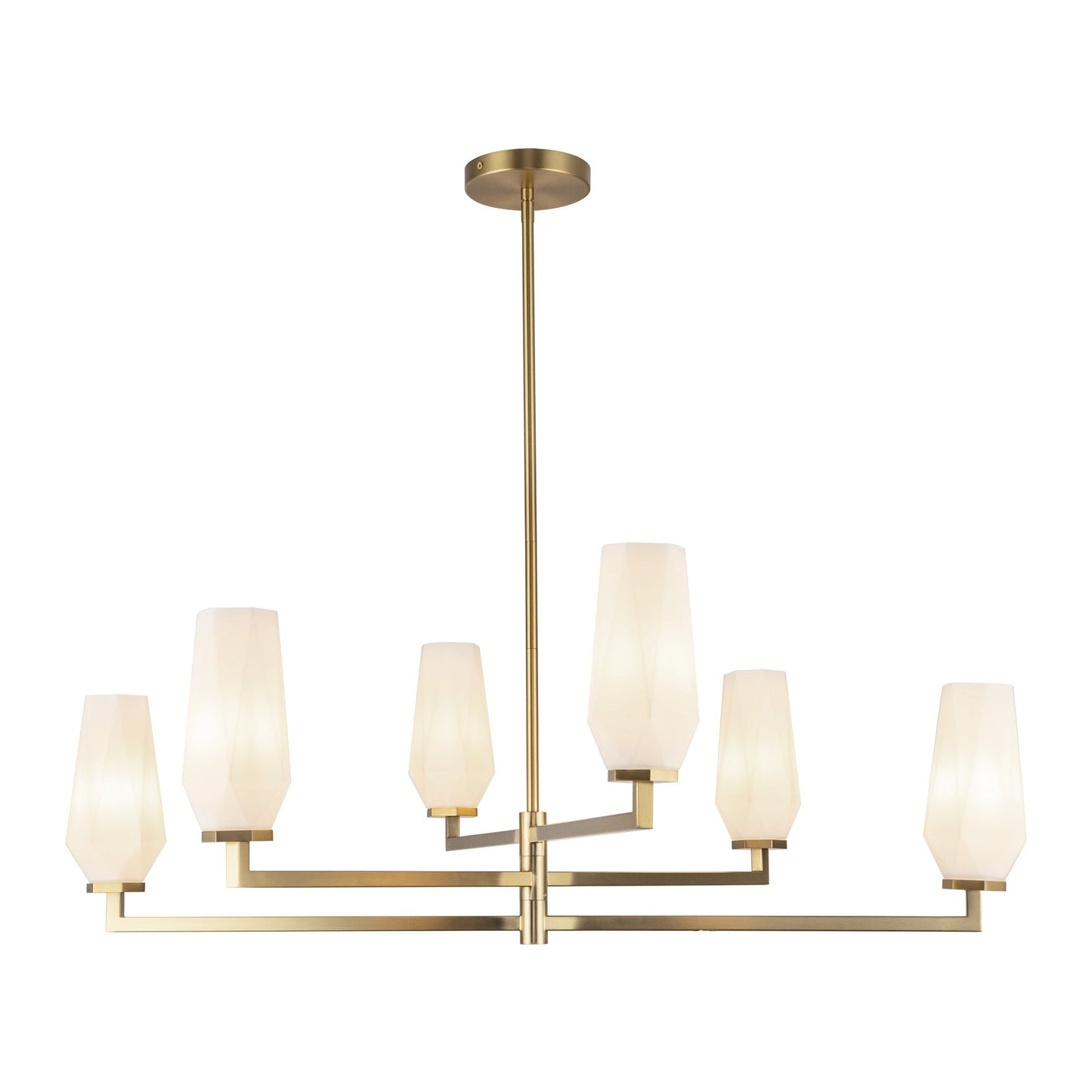 Alora Mood Krysta brushed gold chandelier CH424135BGOP