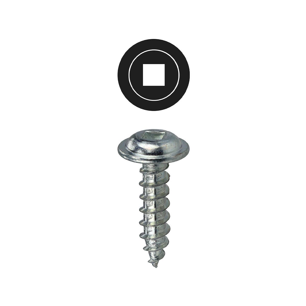 Dottie KWDDT1012 Dottie #10 x 1/2 in Square Drive Wafer Head K-Lath Metal Piercing Screw (Tuff Pack) KWDDT1012