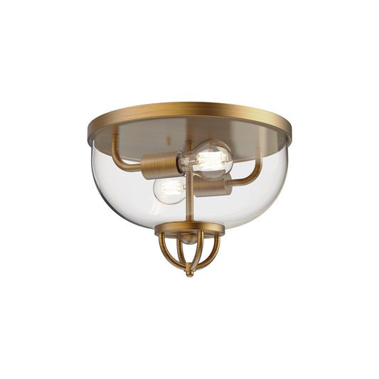 Alora Mood Lancaster aged gold flush mount FM461102AG