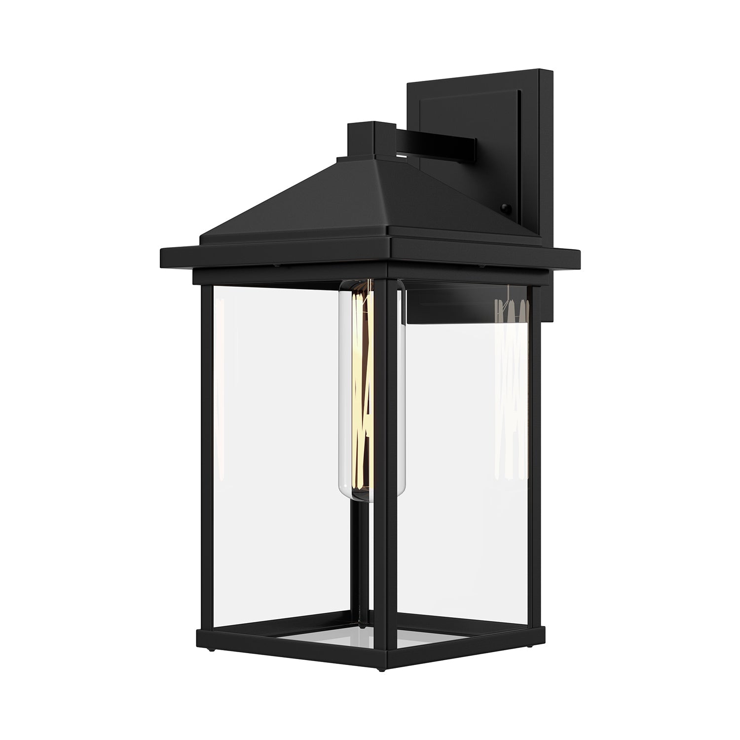 Alora Mood Larchmont clear glass exterior wall sconce EW552007BKCL
