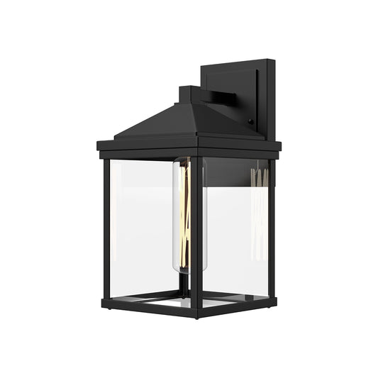 Alora Mood Larchmont clear glass exterior wall sconce EW552009BKCL