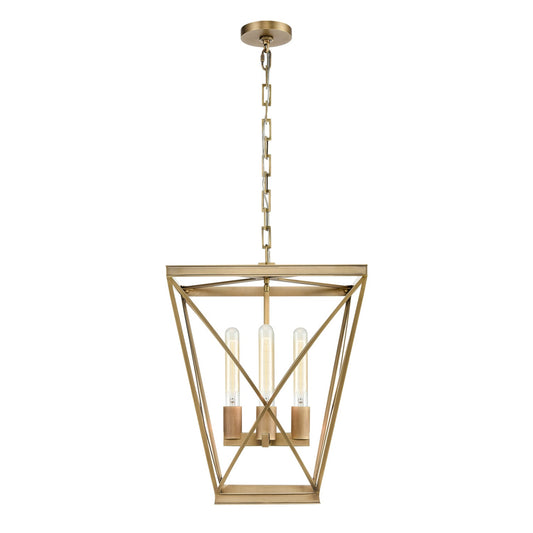 Alora Lattice vintage brass pendant PD309616VB