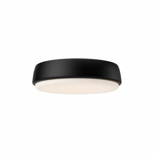 Alora Mood Laval FM503509MB 9-Inch LED Flush Mount in Matte Black with Frosted Acrylic Diffuser