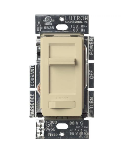 Lutron Lumea LED+ dimmer switch in Ivory