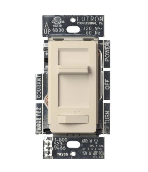 Lutron Lumea LED+ dimmer switch in Light Almond