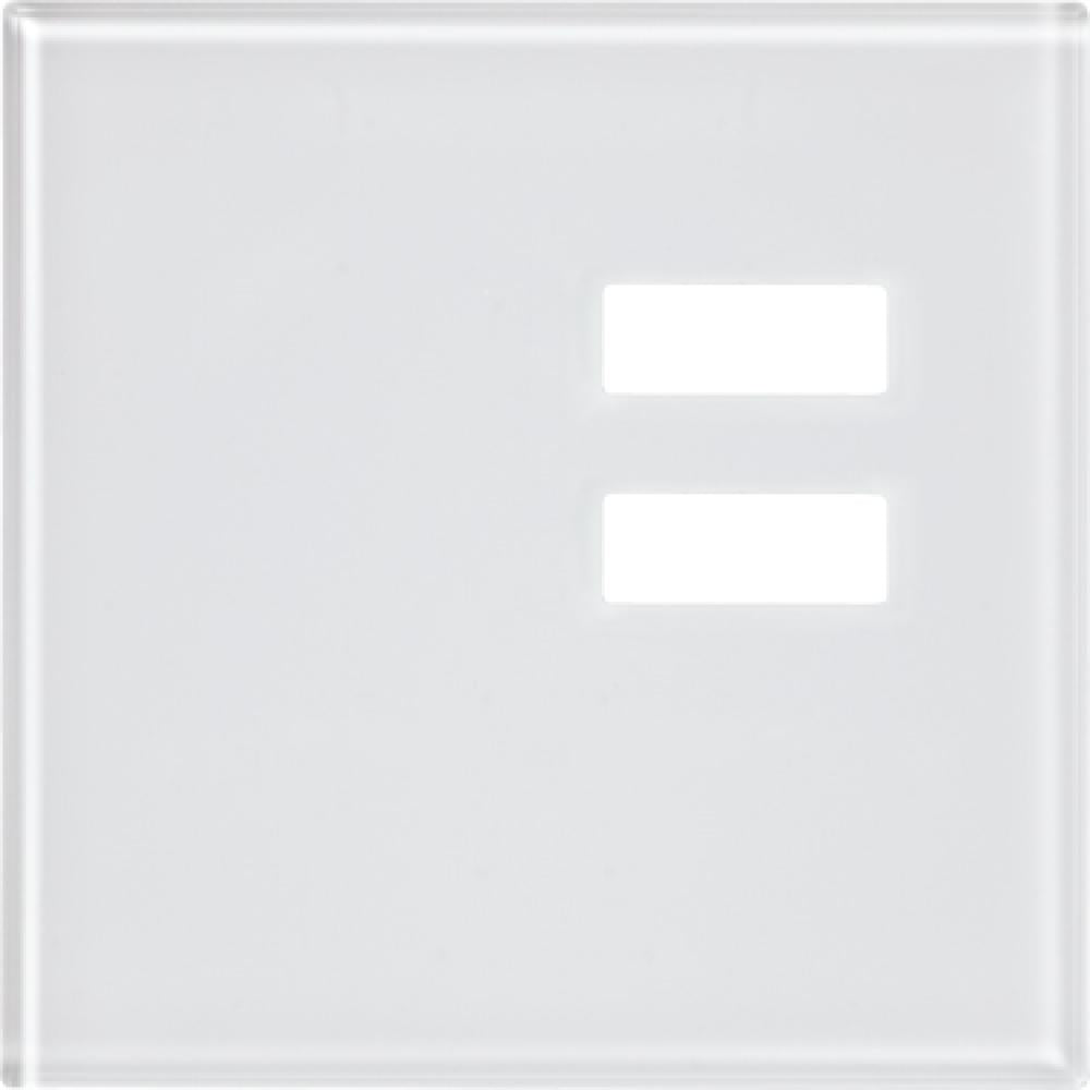 Lutron Architectural 2-button keypad faceplate in Clear White Glass