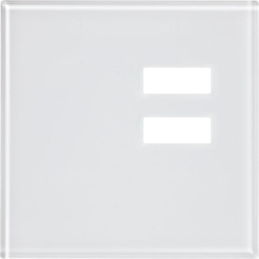 Lutron Architectural 2-button keypad faceplate in Clear White Glass
