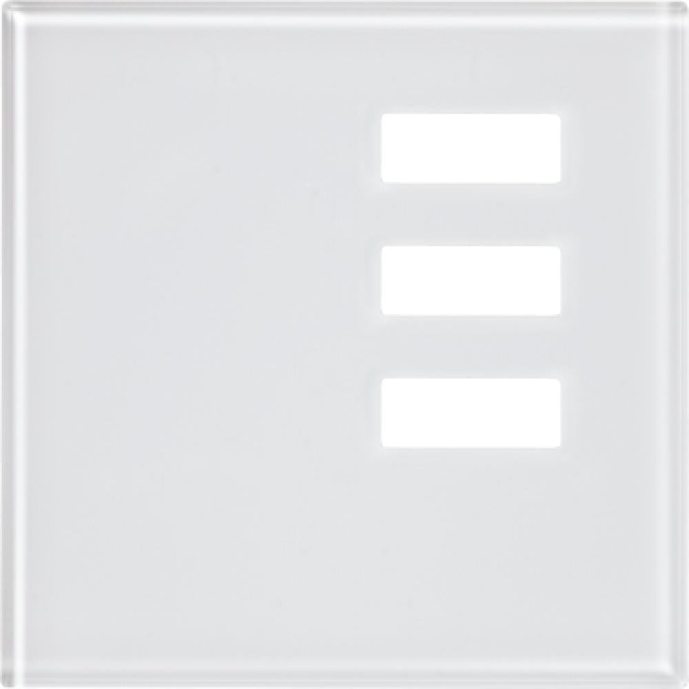 Lutron Architectural 3-button keypad faceplate in Clear White Glass