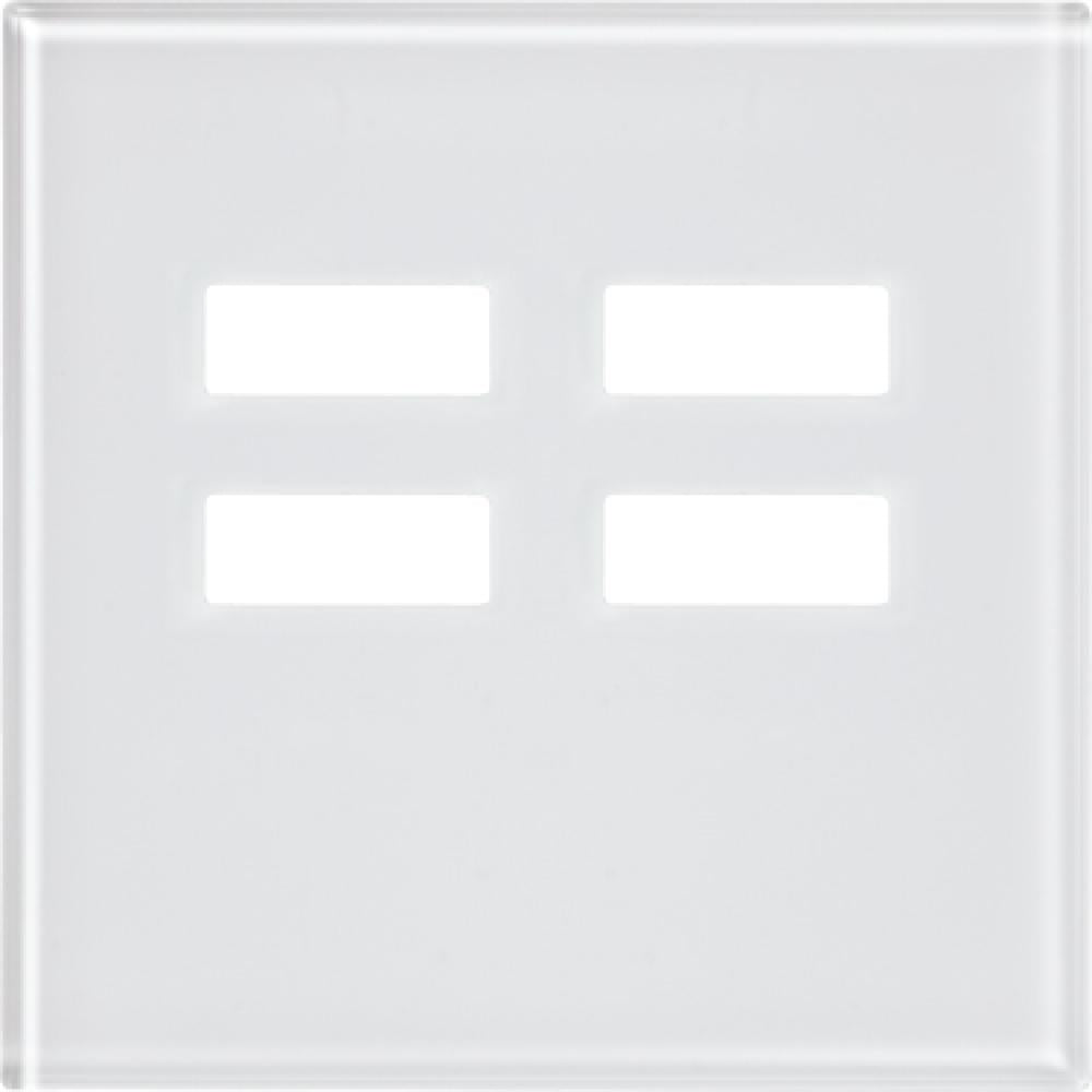 Lutron Architectural 4-button keypad faceplate in Clear White Glass