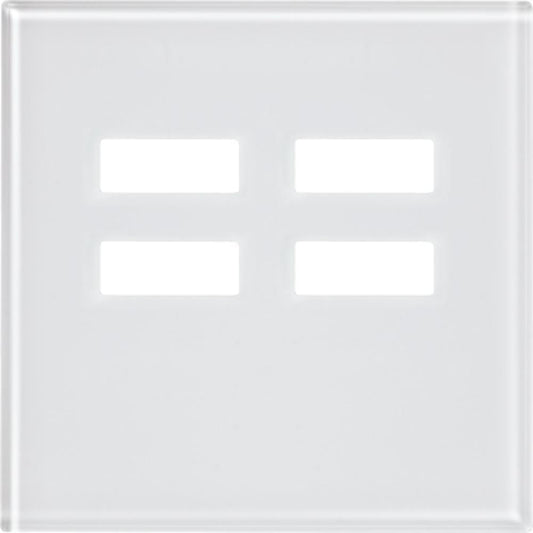 Lutron Architectural 4-button keypad faceplate in Clear White Glass