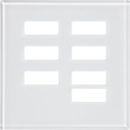 Lutron Architectural 6-button keypad faceplate in White Clear Glass