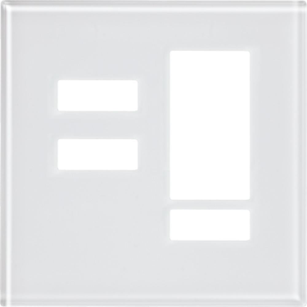 Lutron Architectural 7-button keypad faceplate in White Clear Glass