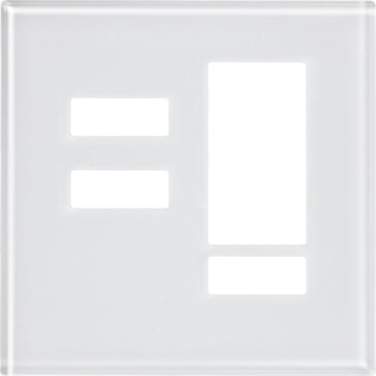 Lutron Architectural 7-button keypad faceplate in White Clear Glass