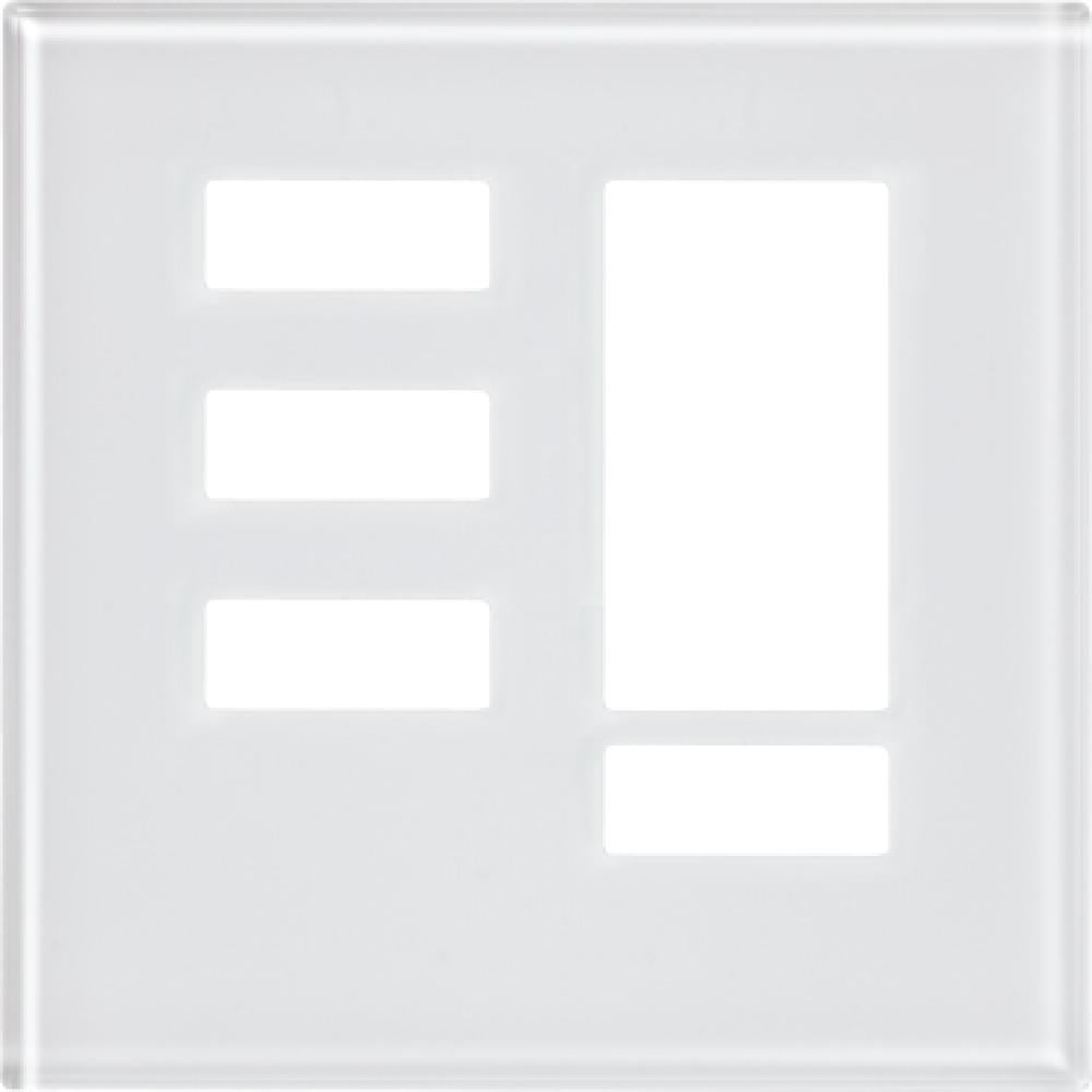 Lutron Architectural 8-button keypad faceplate in White Clear Glass