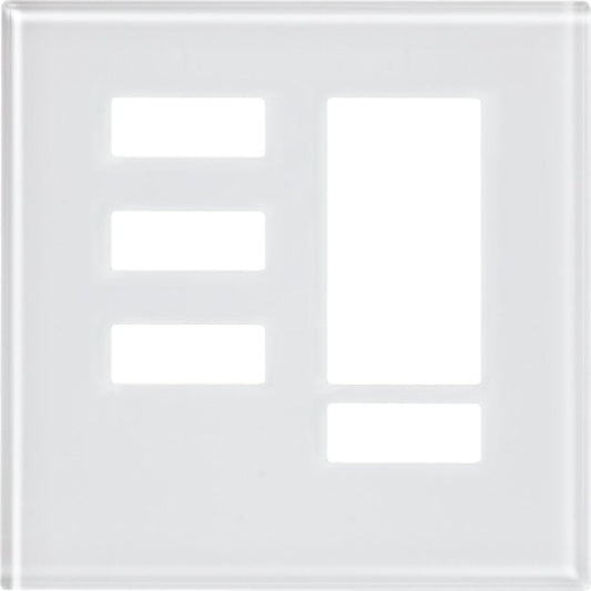 Lutron Architectural 8-button keypad faceplate in White Clear Glass