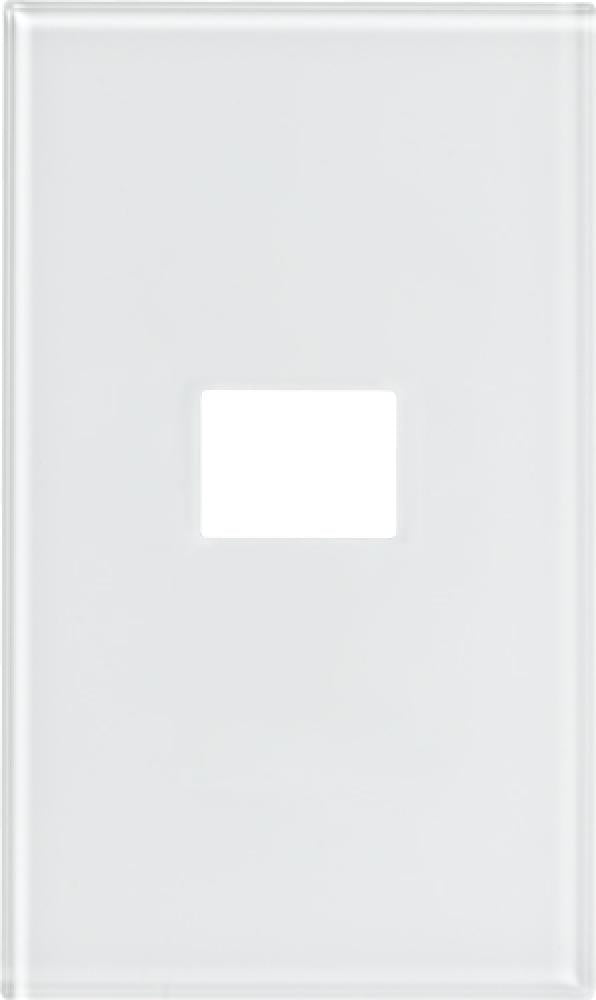 Lutron Architectural 2-button keypad faceplate in Clear White Glass
