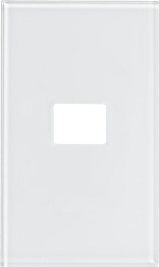 Lutron Architectural 2-button keypad faceplate in Clear White Glass