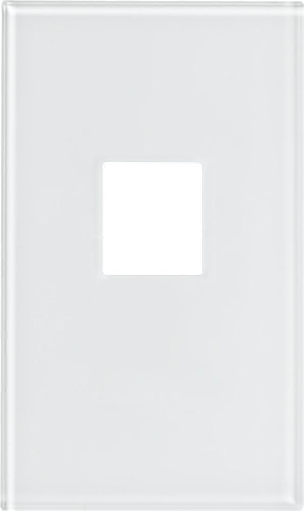 Lutron Architectural 3-button keypad faceplate in Clear White Glass