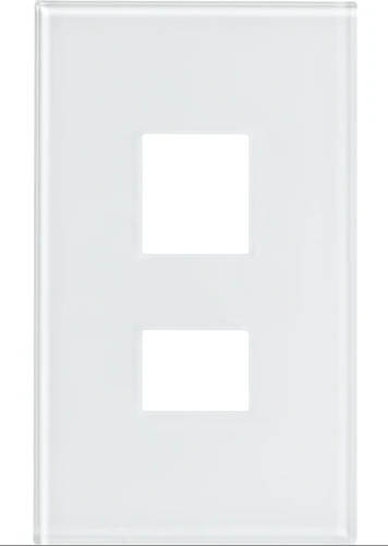 Lutron Architectural 3-button keypad faceplate in Clear White Glass