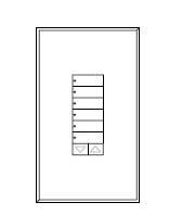 Lutron Architectural 6-button keypad faceplate in Clear White Glass