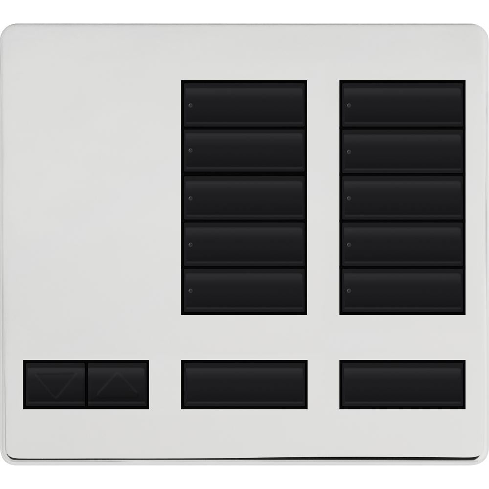 Lutron 10-button keypad faceplate in Bright Chrome