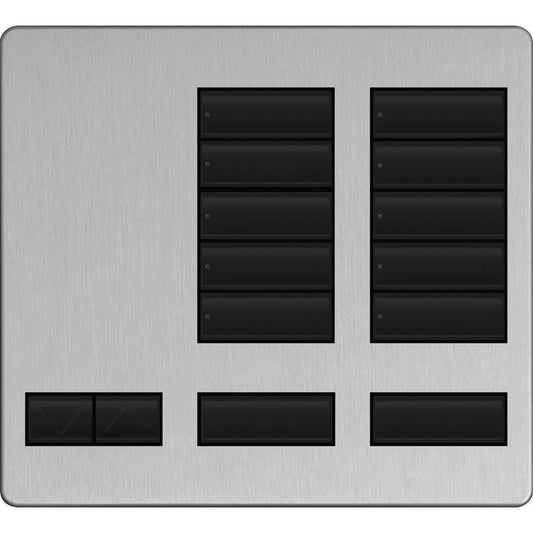 Lutron 10-button keypad faceplate in Metal Finish