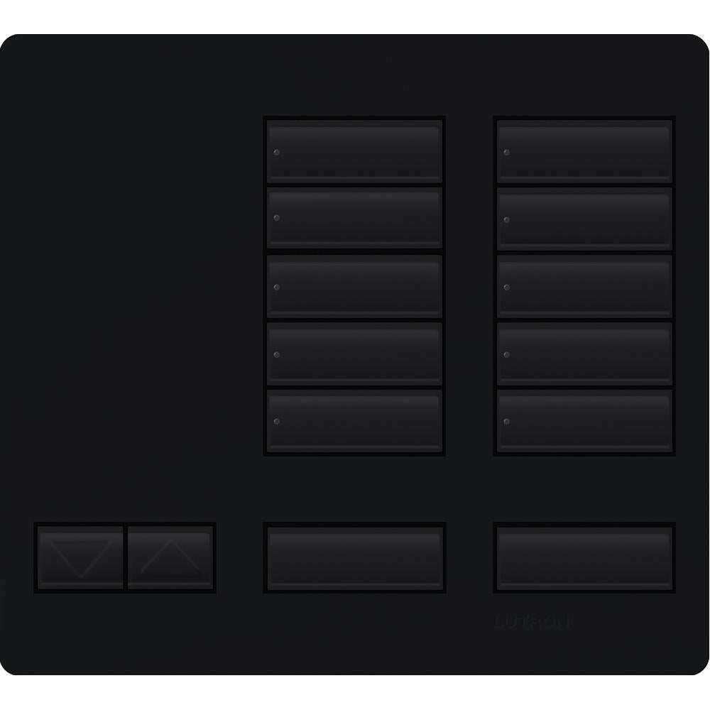 Lutron 10-button keypad faceplate in Midnight