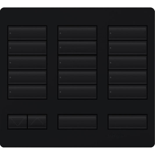 Lutron 15-button keypad faceplate in Midnight