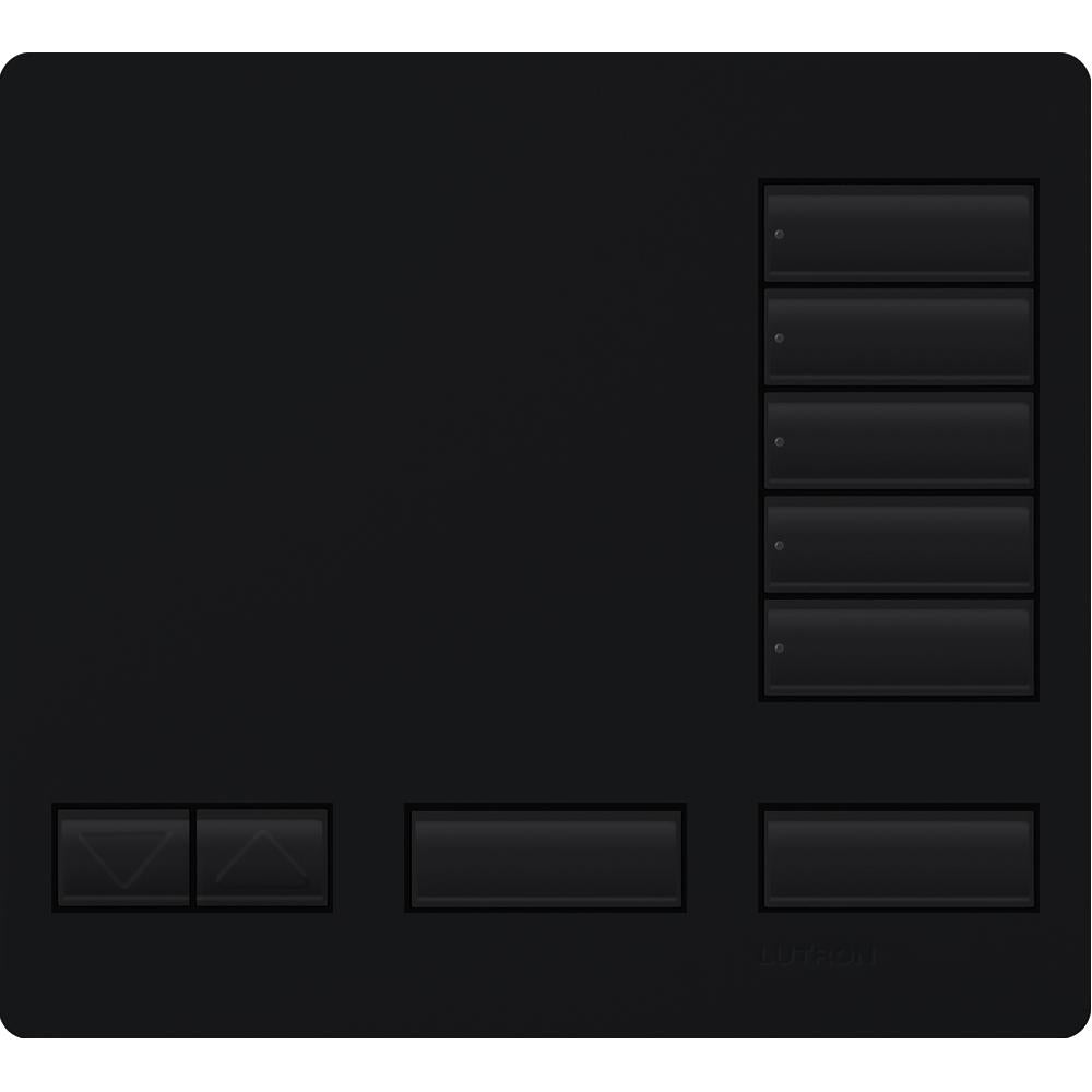 Lutron 5-button keypad faceplate in Midnight