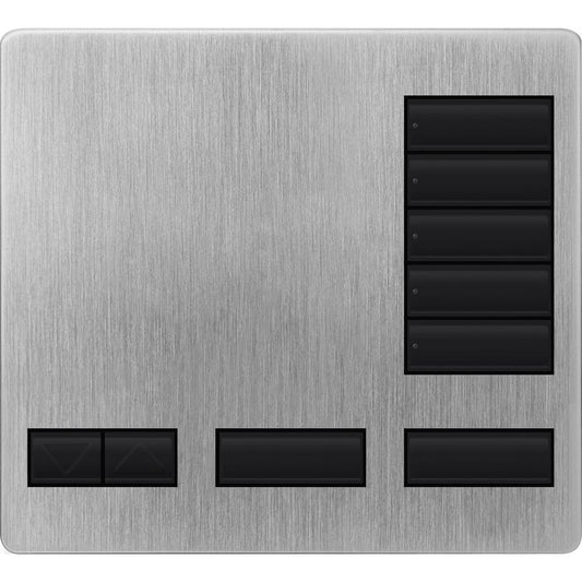 Lutron 5-button keypad faceplate in Satin Chrome