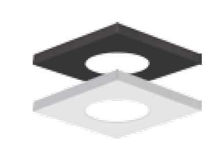 Lighting Spot 26 3 in. Square White Trim Ring LSPK-TSQSWH