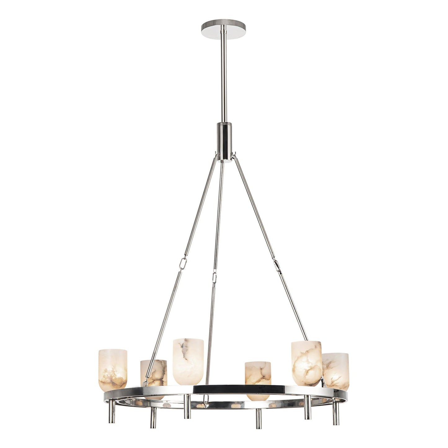 Alora Lucian polished nickel chandelier CH338632PNAR