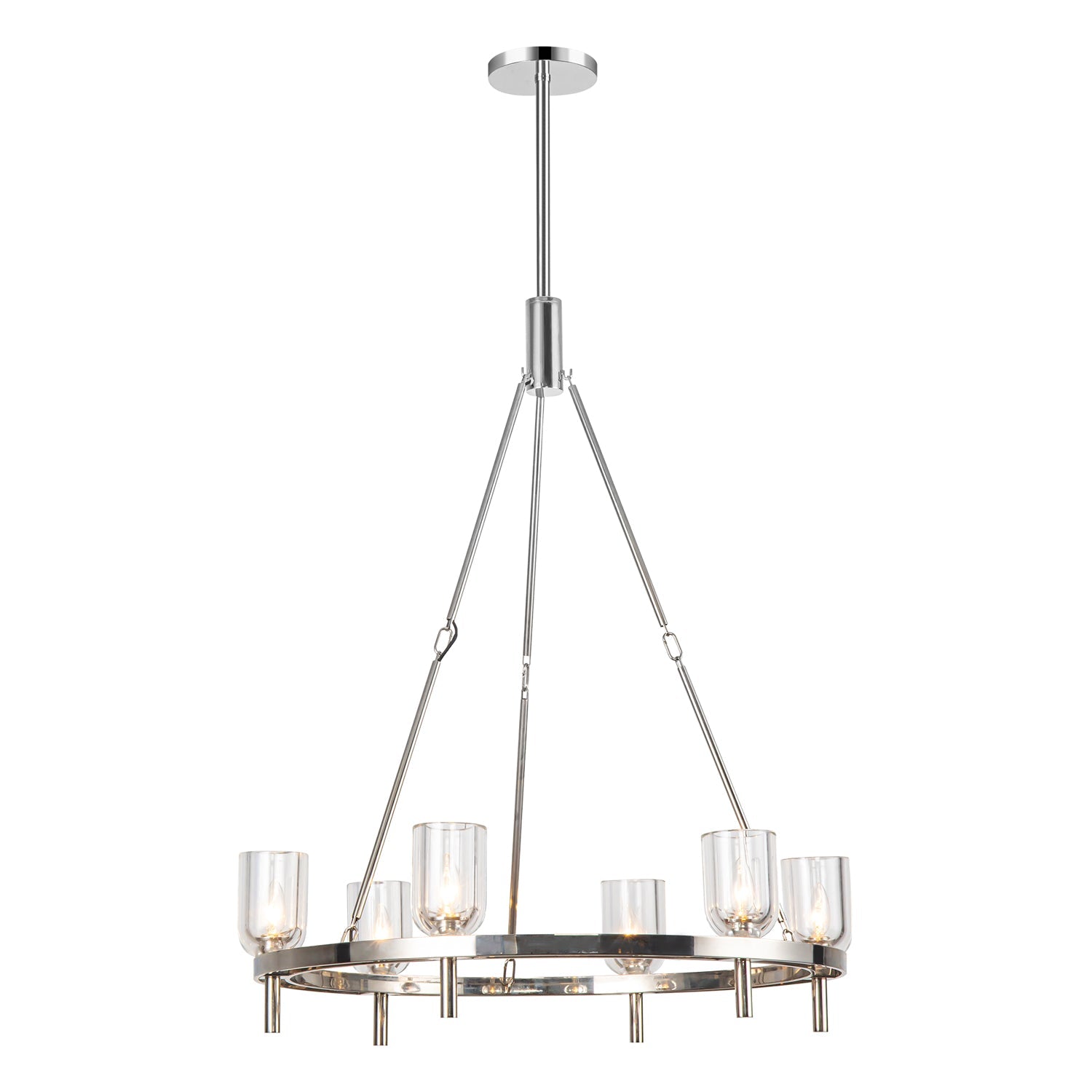 Alora Lucian clear crystal chandelier CH338632PNCC