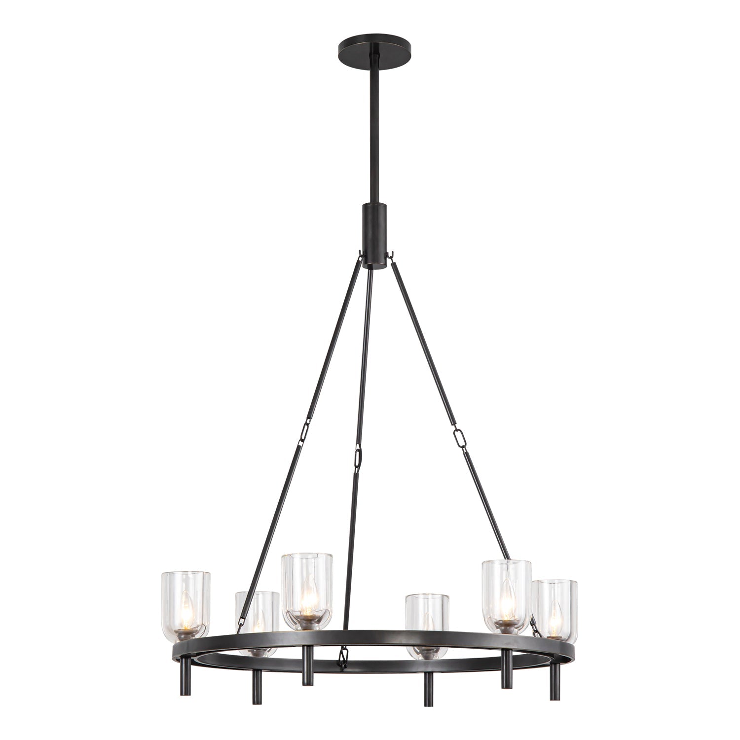 Alora Lucian clear crystal chandelier CH338632UBCC