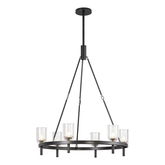 Alora Lucian clear crystal chandelier CH338632UBCC