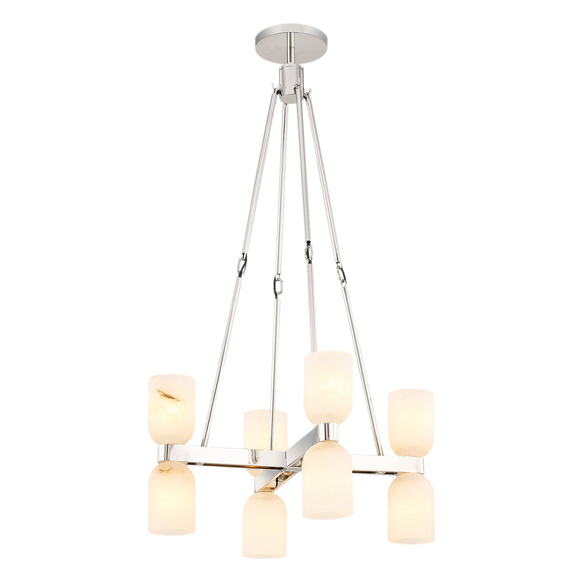 Alora Lucian polished nickel chandelier CH338822PNAR
