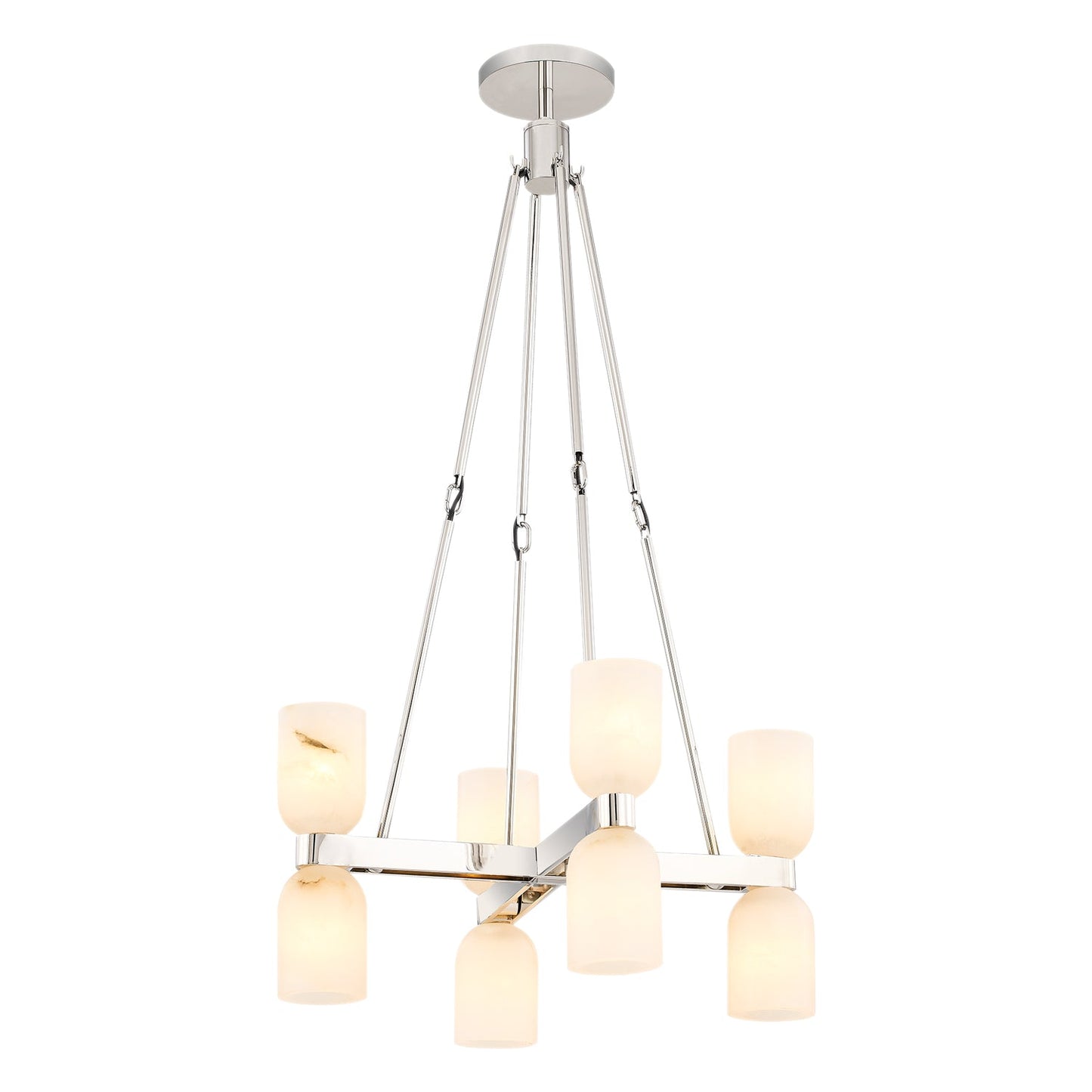 Alora Lucian polished nickel chandelier CH338822PNAR