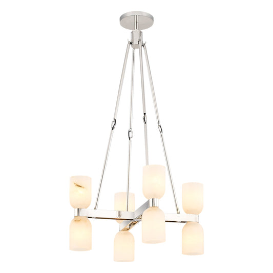 Alora Lucian polished nickel chandelier CH338822PNAR