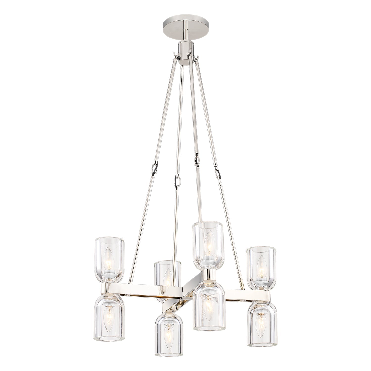 Alora Lucian clear crystal chandelier CH338822PNCC