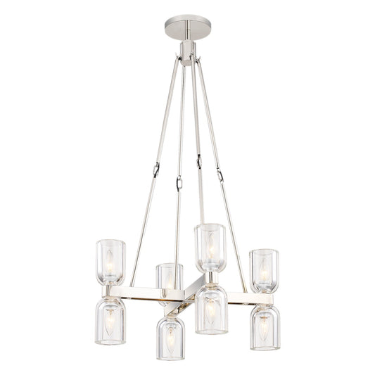 Alora Lucian clear crystal chandelier CH338822PNCC